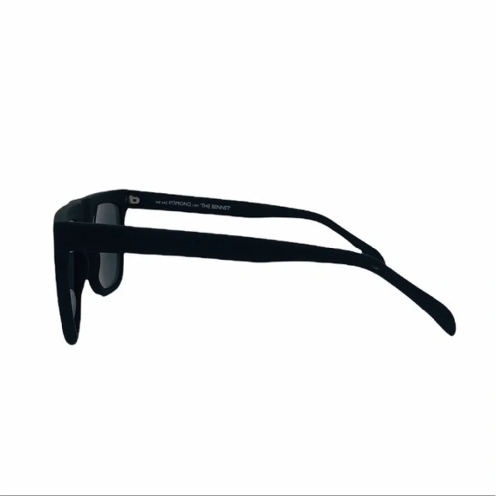 KOMONO Bennet CZ Black Rubber Sunglasses NEW